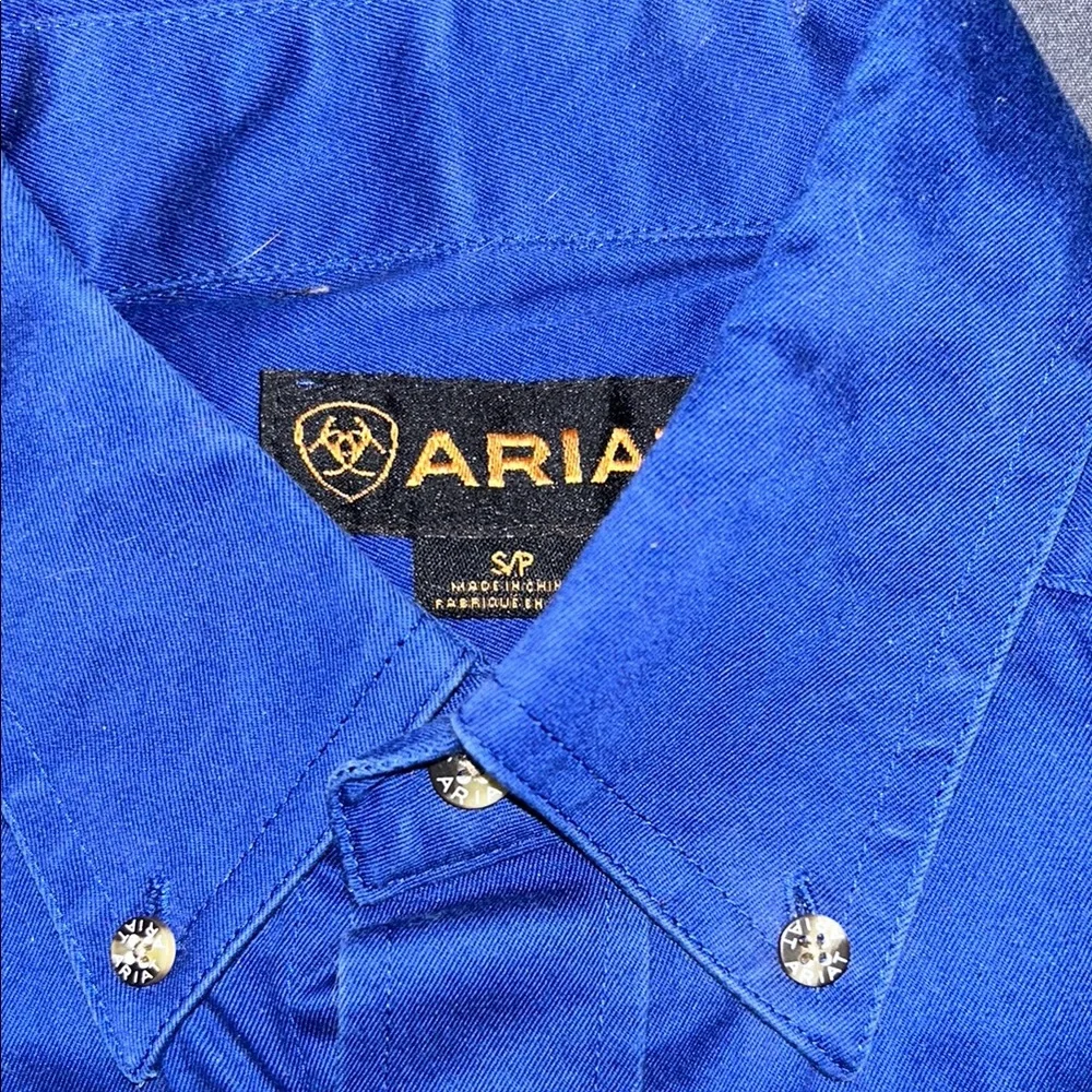 Ariat Men's Blue Longsleeve - Picture 2 of 8